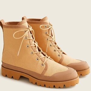 J. Crew Gwen Tan Lace-Up Boots. Size 9. Gently Used